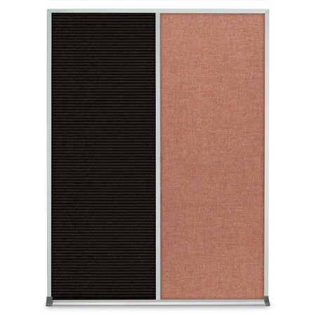 United Visual Products Single Door Radius Corkboard, 36"X36", W UV8002-WHITE-CLOUD